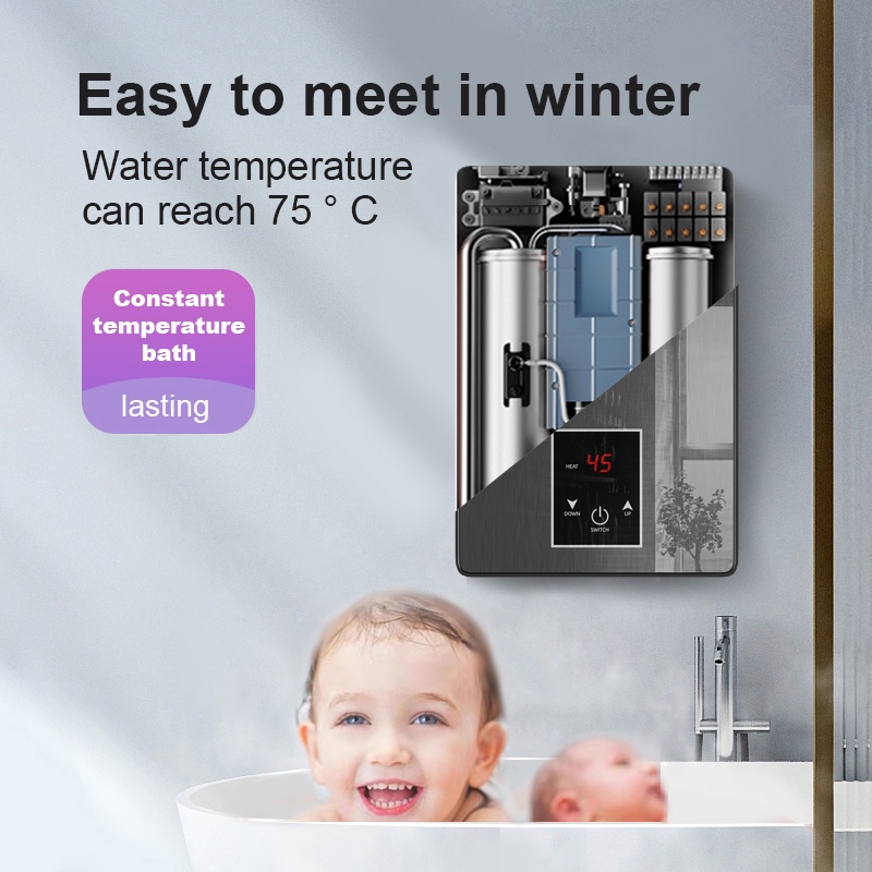 OOKAS Water Heater Electric 220V, Electric Instant Hot Water Heater With  Self-Modulating | Shopee Philippines
