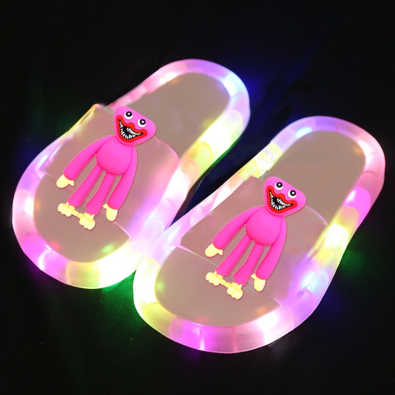 Kids LED slippers with flash light Super Breathable Luminous Light ...