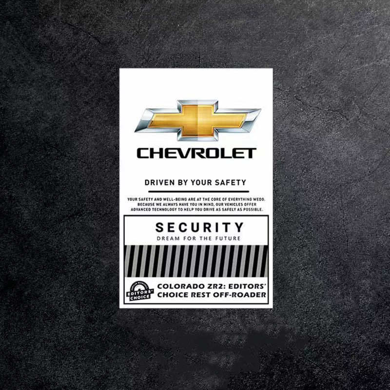 For Chevrolet Electrostatic Sticker Car Window Exterior Decoration LUV ...