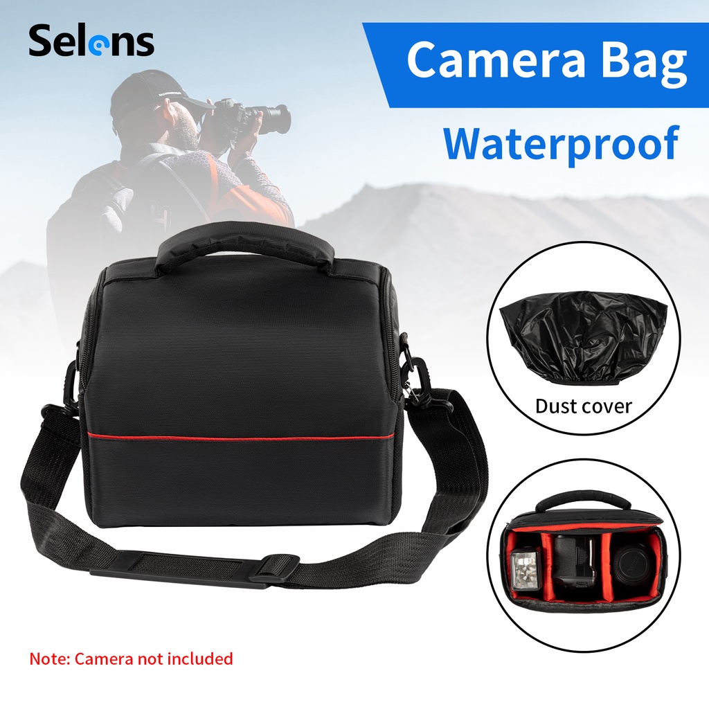 Selens Waterproof DSLR Travel Camera Bag Shoulder Lens Carry Case for