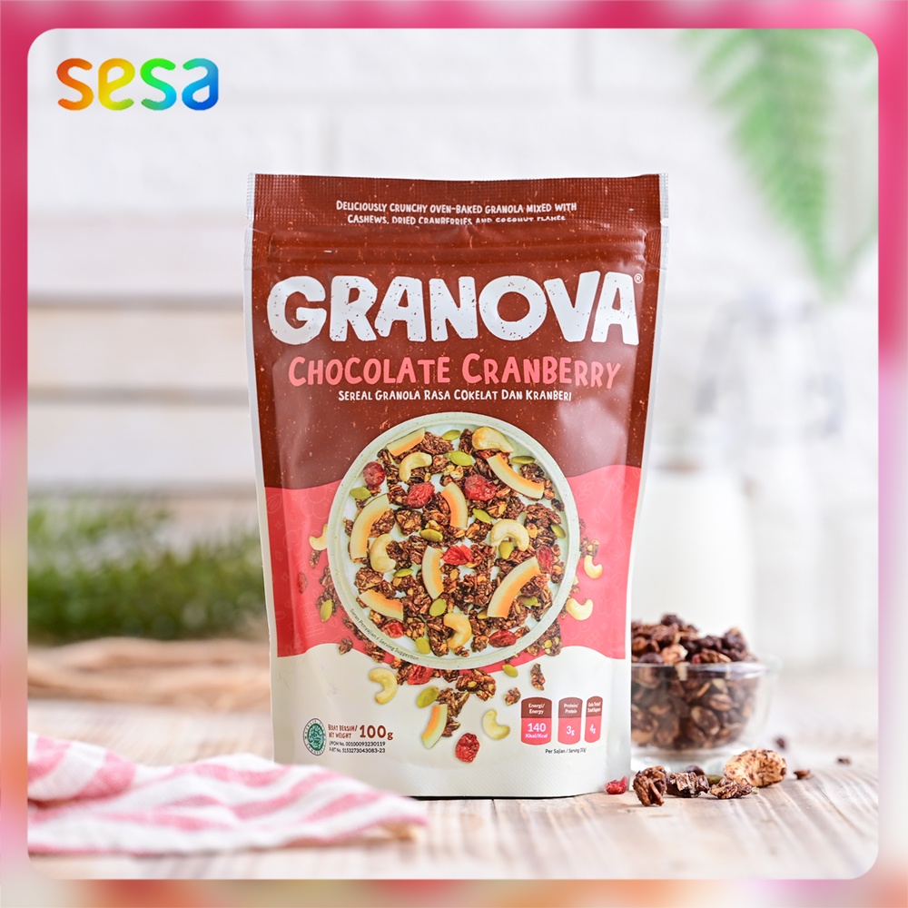 Granova - Homemade Granola Van Java Chocolate Cranberry 100 g | Shopee ...