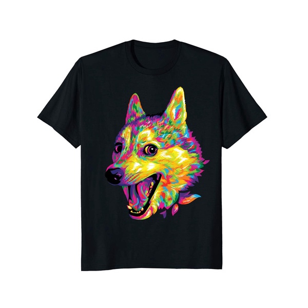 Pun Dog Meme Rainbow Painting T-Shirt Men T- Shirt | Shopee Philippines