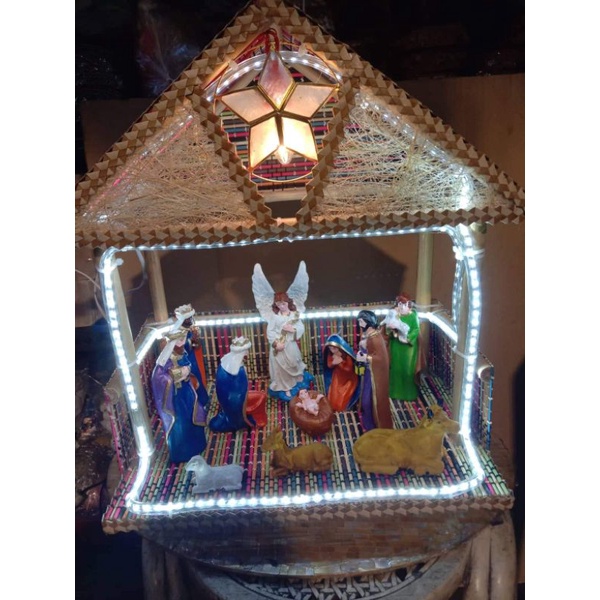 Belen/nativity set with LED LIGHTS seasonal decorations | Shopee ...