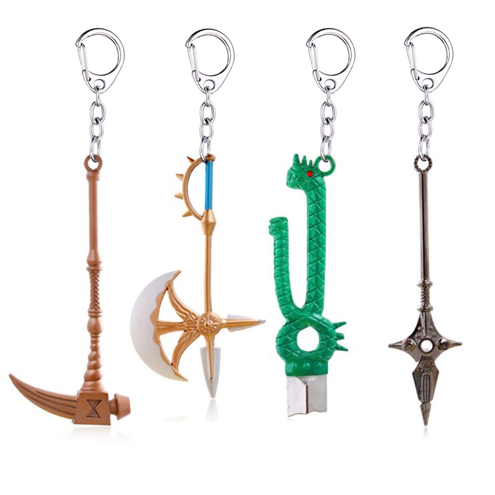 Anime The Seven Deadly Sins Keychain Escanor Rhitta Axe Weapon Keyring ...