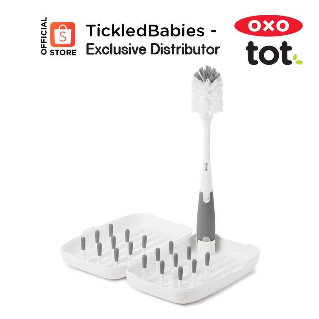 OXO Tot On The Go Drying Rack Bottle Brush oxotot baby infant