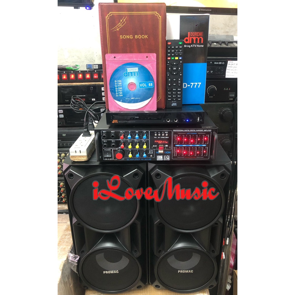 karaoke set promac speaker amplifier with megapro doremi midi karaoke