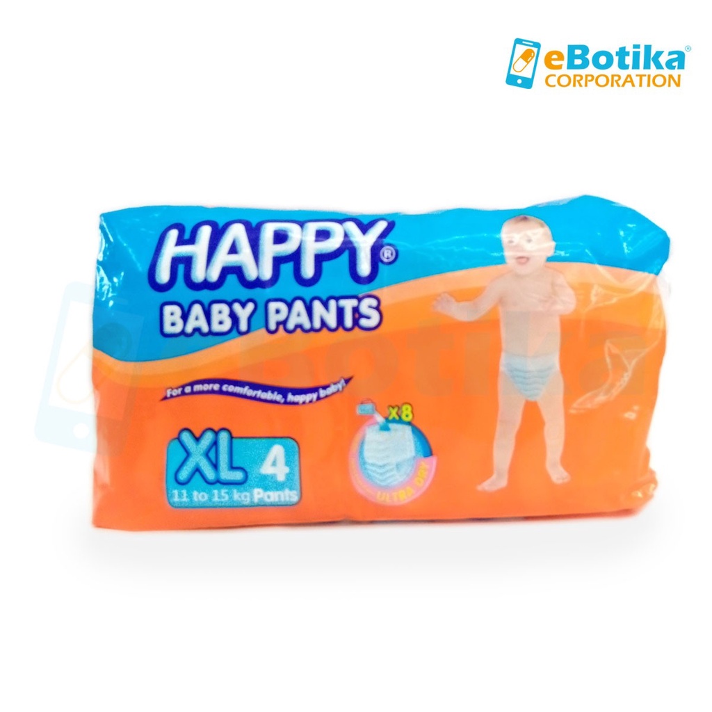 Happy Baby Diaper Pants Xtra Large (4pcs) Shopee Philippines