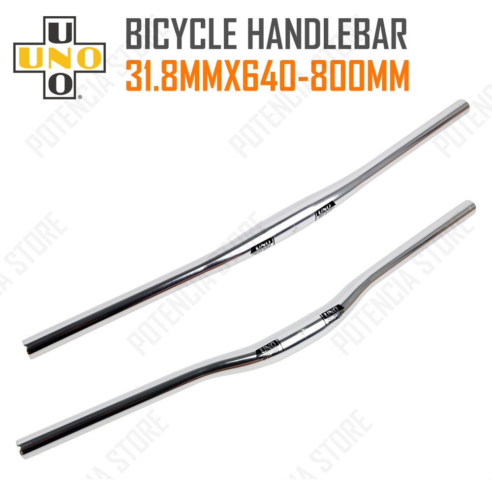 UNO Bike Handlebar Stem Silver Color 31.8x640/680/720/740/760/800mm ...