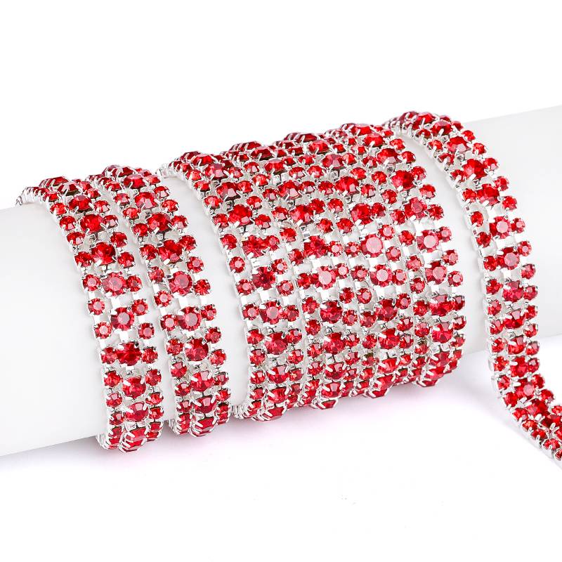 QIAO 1Yard Rhinestones Trimming Chain Crystal Glitter Stones Sewn ...