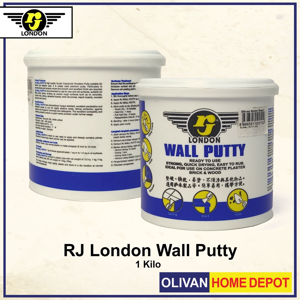 RJ London Wall Putty 1 Kilo | Shopee Philippines