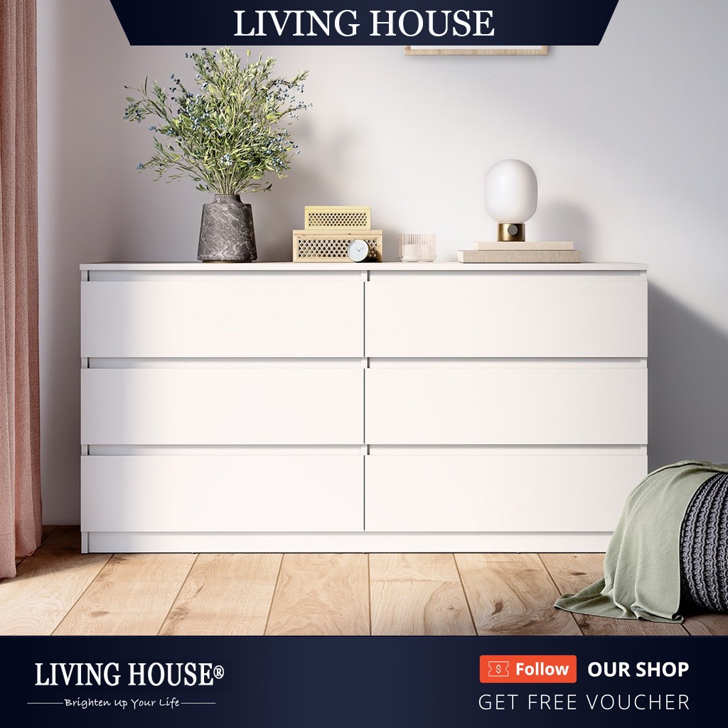 LIVING 6 Tiers Chest of drawers 2 in 1 chest of drawers Wooden chest of