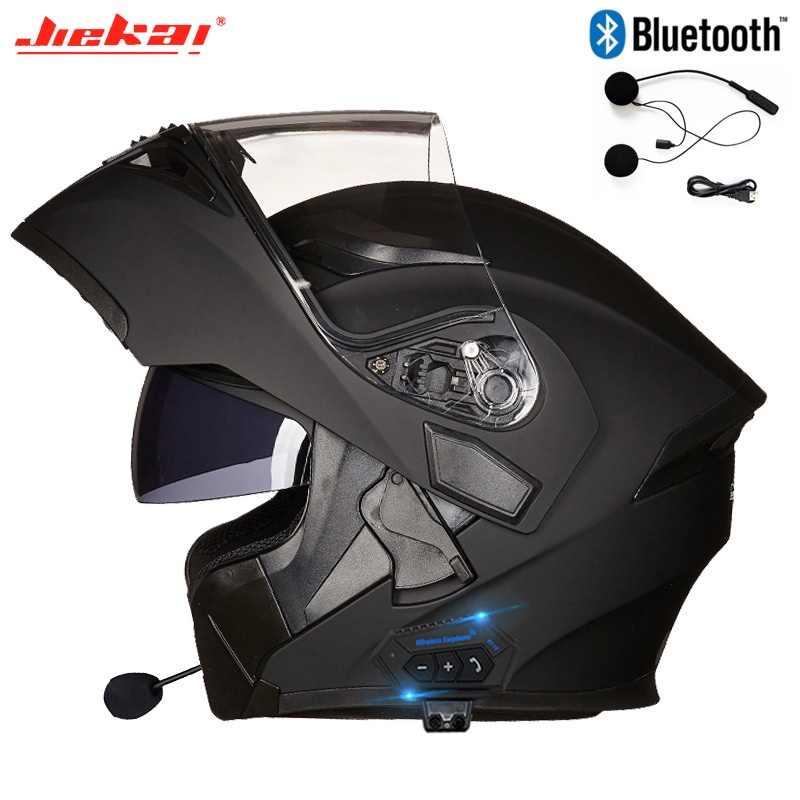 New Four Seasons JieKai Motorcycle Full Face Helmet With Bluetooth