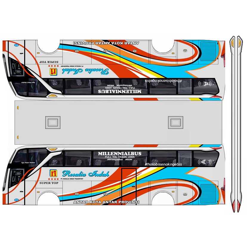 Diy Miniature Bus Rosalia Indah Jb3+Facelift 30-scale Papercraft ...