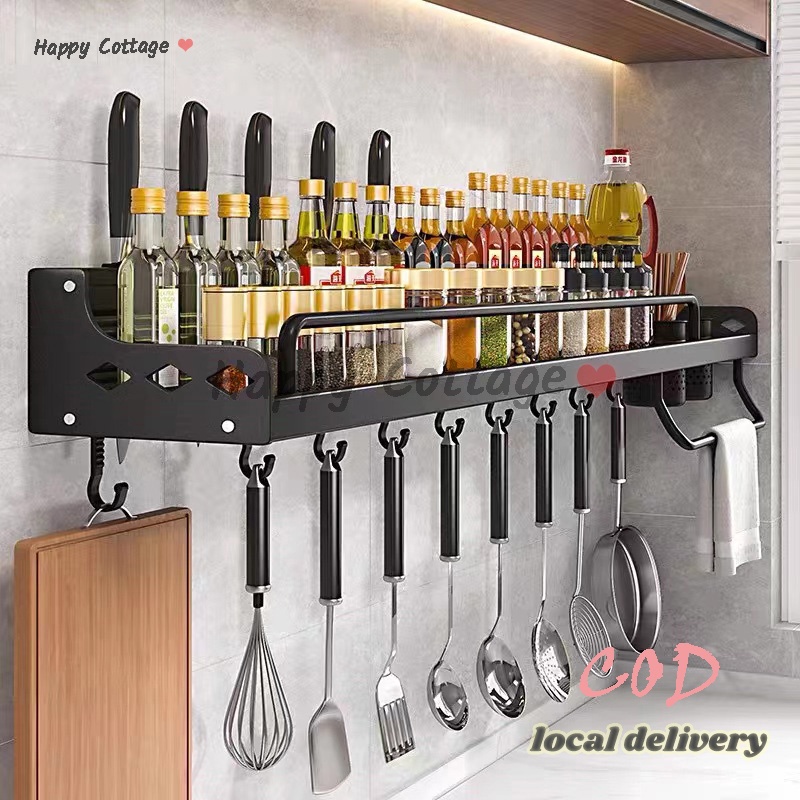 Spice Rack Hanging Kitchen Organizer Condiments Organizer Wall Mounted  Tableware Chopsticks Holder