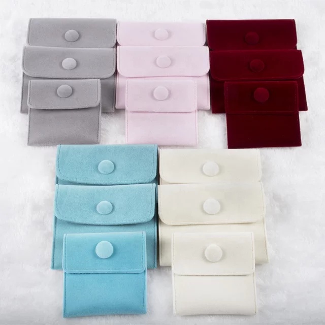 Envelope Packaging Jewelry Pouch for Earring Necklace Bracelet Ring Velvet