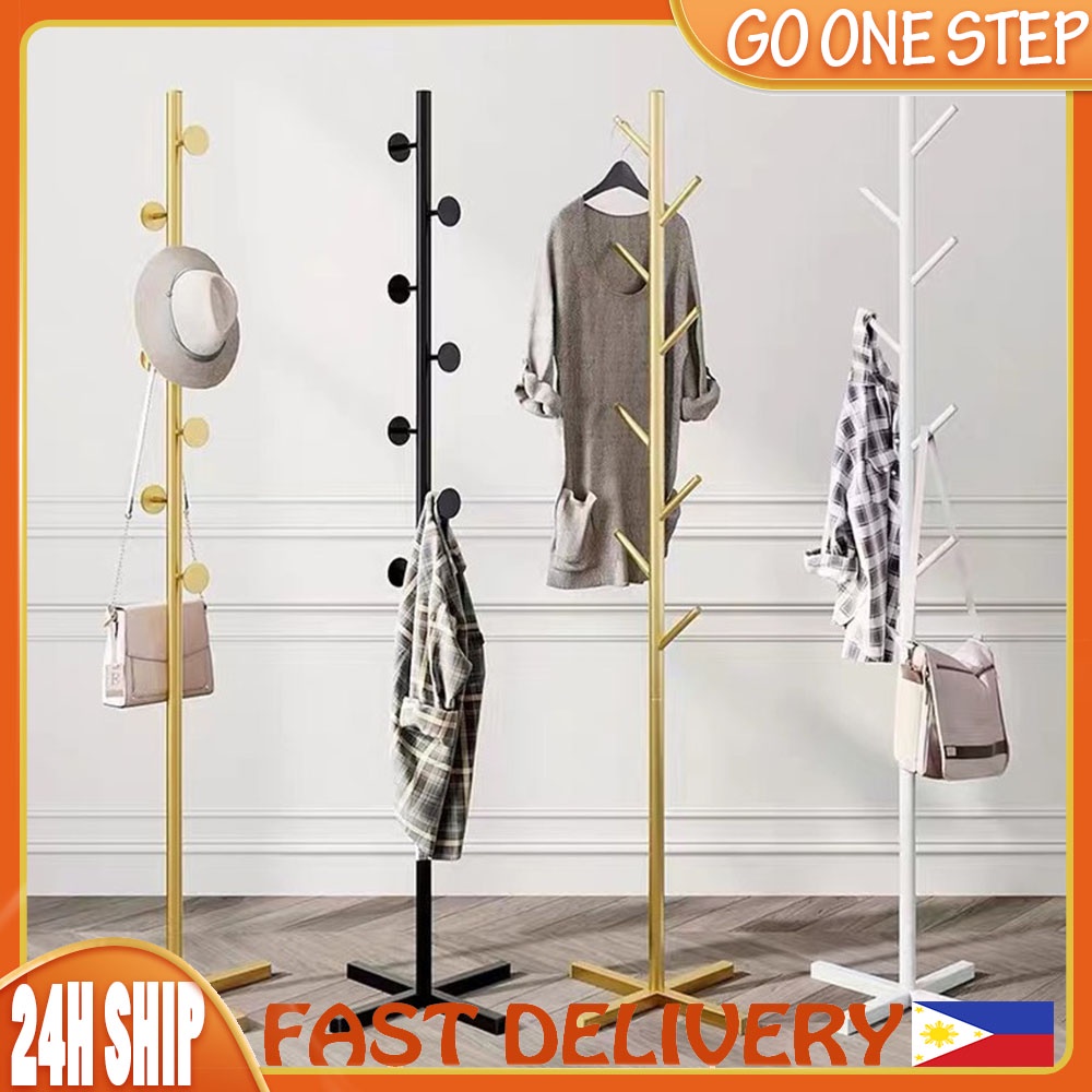 Coat Rack Stand Coat Hat Rack Tree Home Floor Hanger Stainless Steel