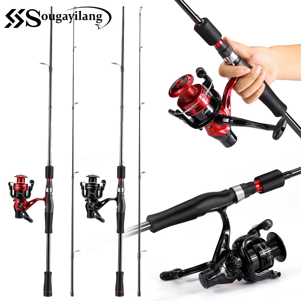  Sougayilang Fishing Reel and Rod Combos,24-Ton Carbon Fiber  Fishing Poles for with Bait Casting Reel,7.0:1 Gear for Travel Freshwater :  Sports & Outdoors