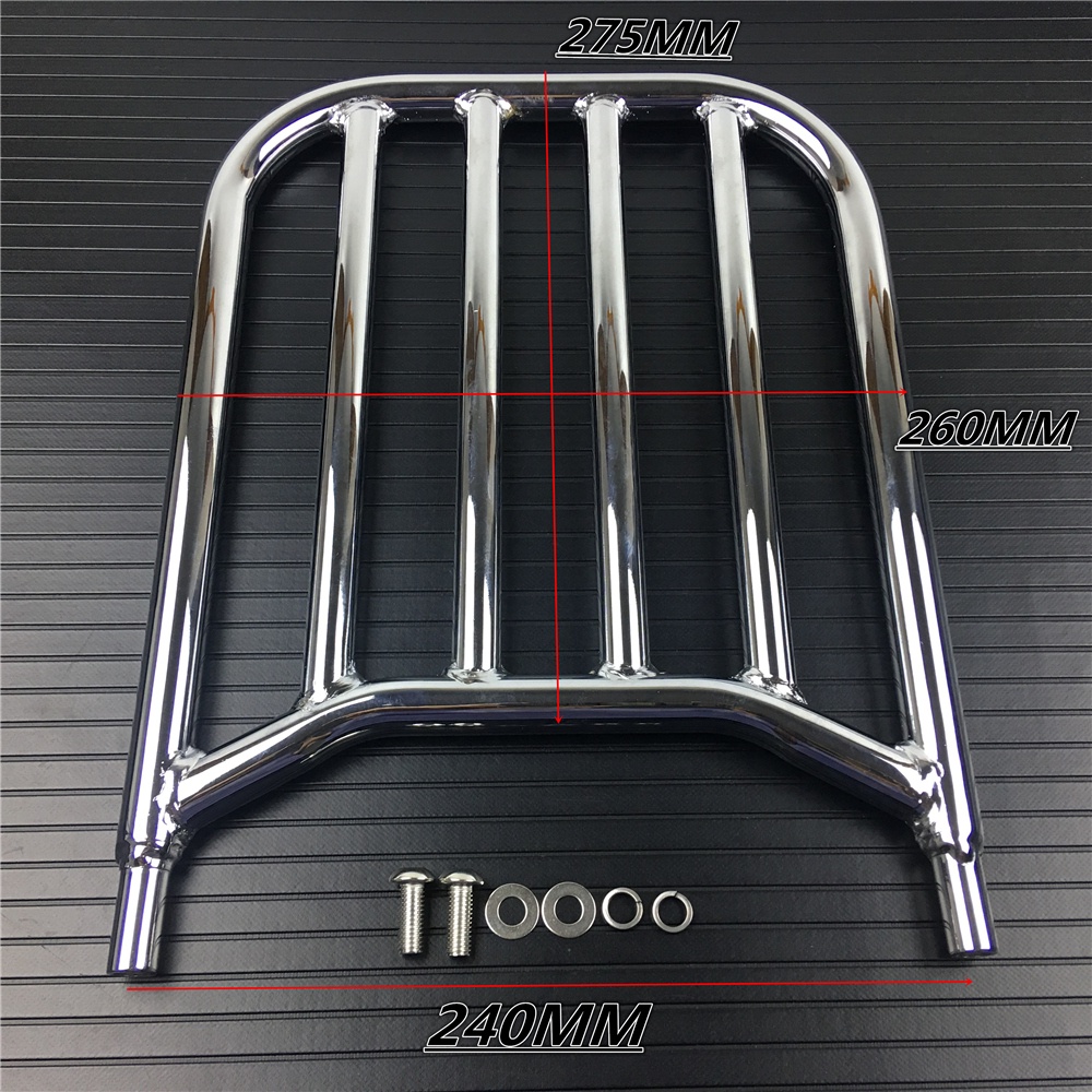 Chrome Black Backrest Sissy Bar Luggage Rack For Indian Chieftain Chief
