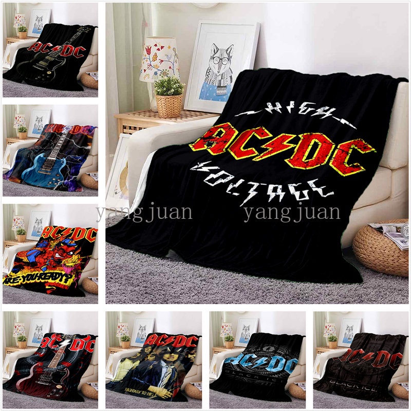 ACDC Rock Band Singer Blanket Sofa Office Nap Car Air Conditioner Soft ...