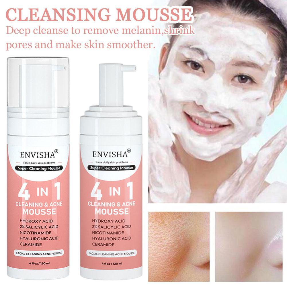 ∋Face Cleaning Mousse Facial Skin Care Exfoliating Peeling Gel Deep ...