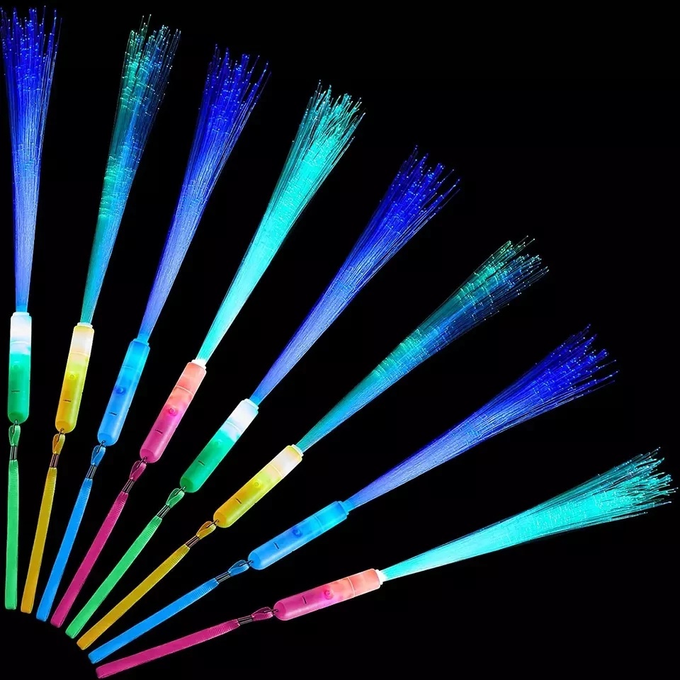 Fiber Optic Wand Led Glow Sticks Magic Wedding Wands with 3 Light Modes ...