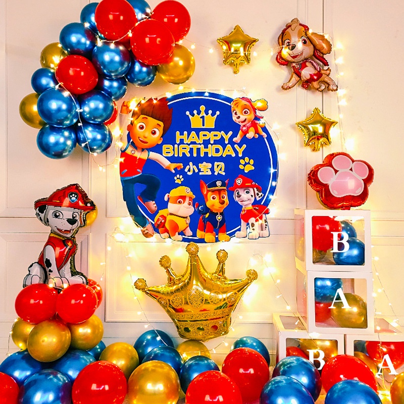 Paw Patrol Balloons Birthday Party Decorations Dogs Foil Balloon