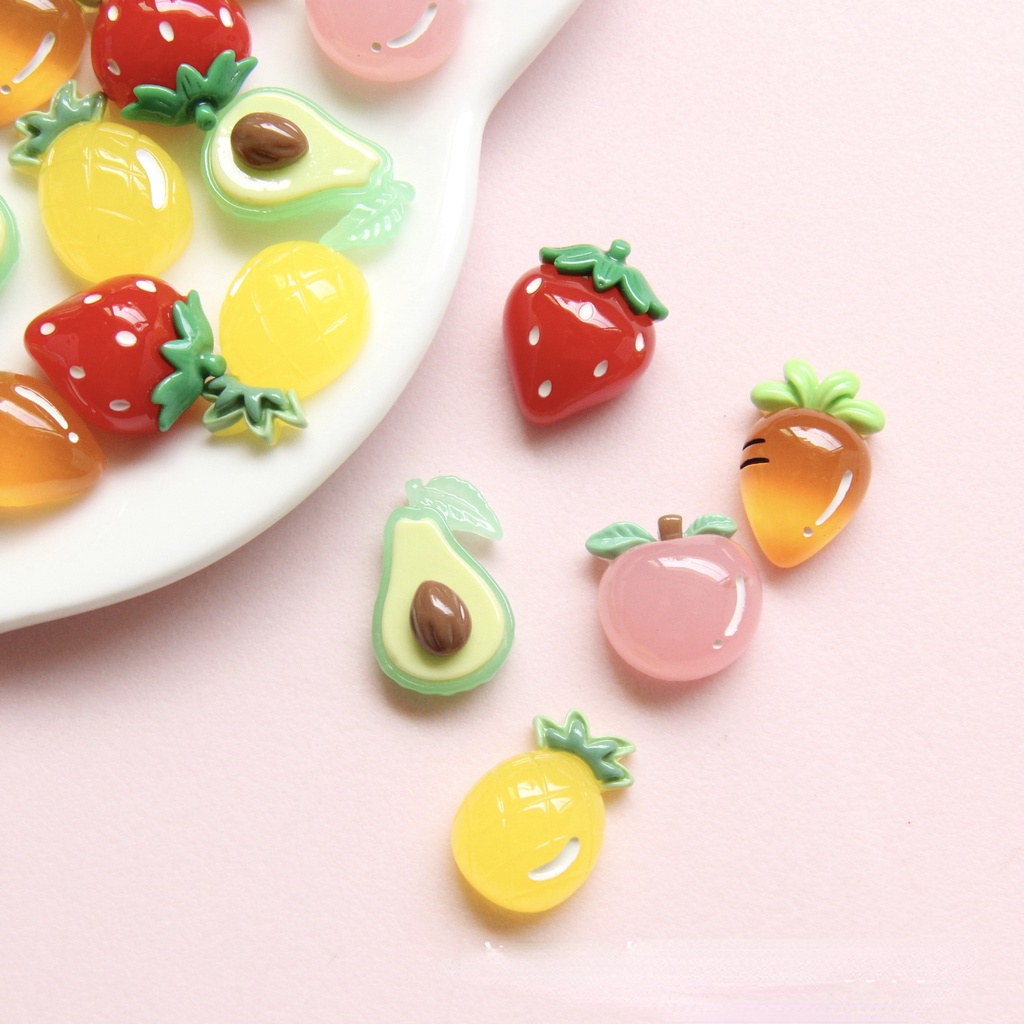 Cartoon Carrot Peach Crocs Jibbitz Strawberry Fruit Jibits Charm