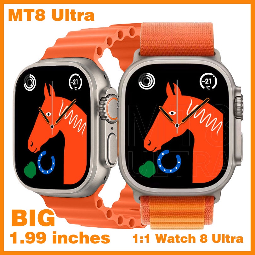 MT8 Ultra Smart watch 49MM Series 8 NFC Body Temperature Monitor Siri ...