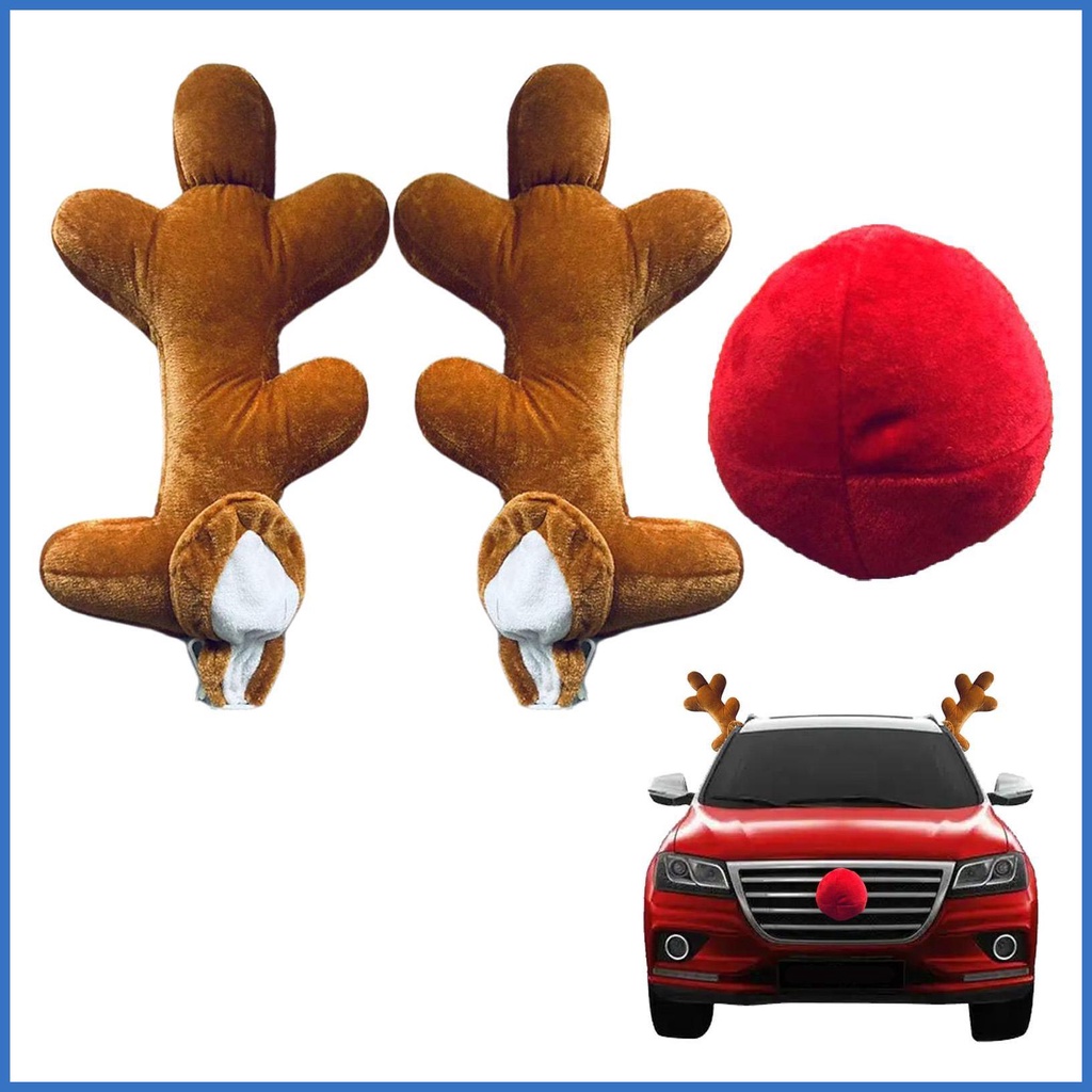 reindeer-antlers-for-car-rudolf-reindeer-antlers-red-noses-car