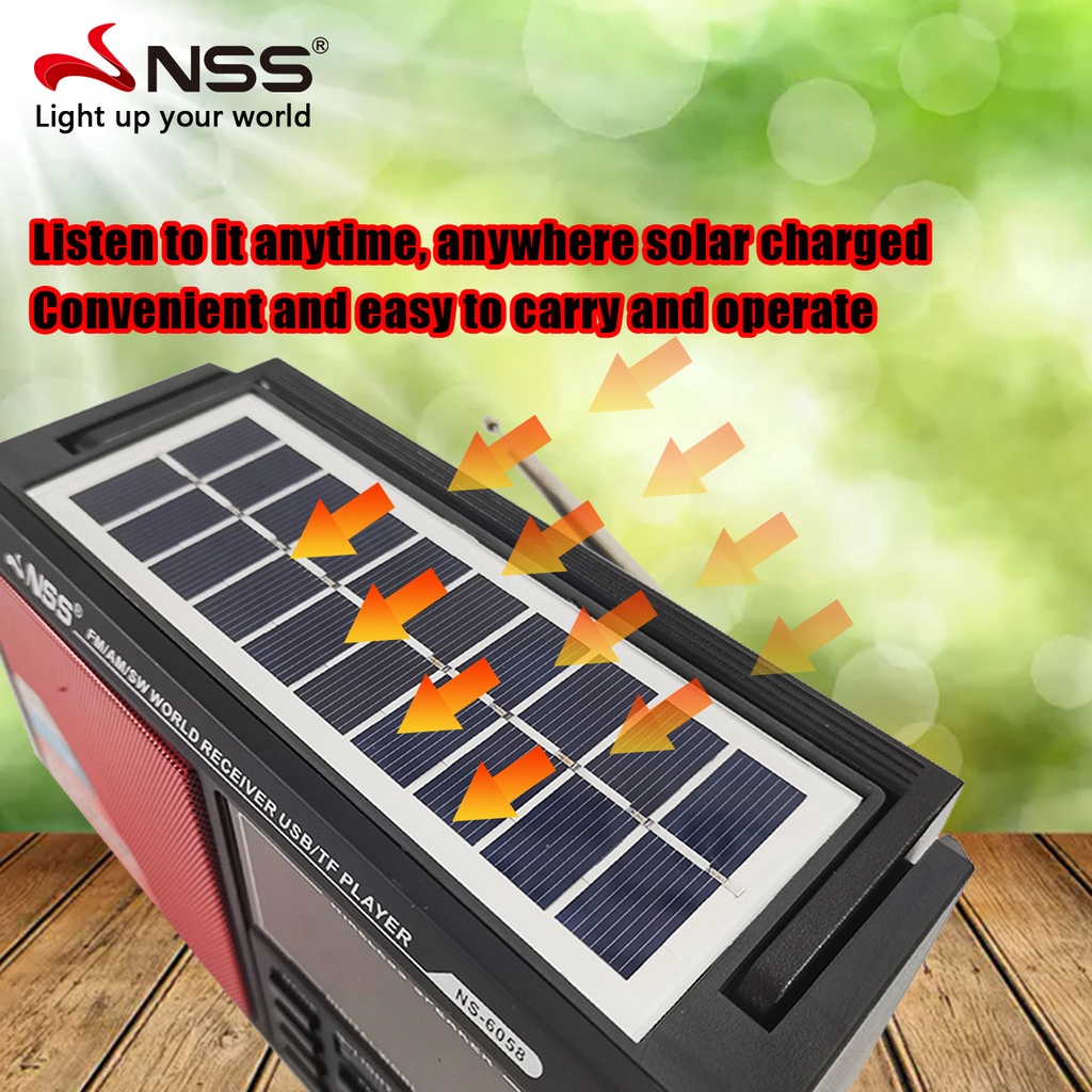 NSS Solar Radio With Bluetooth 3 BAND FM/AM/SW USB/TF World Receiver ...