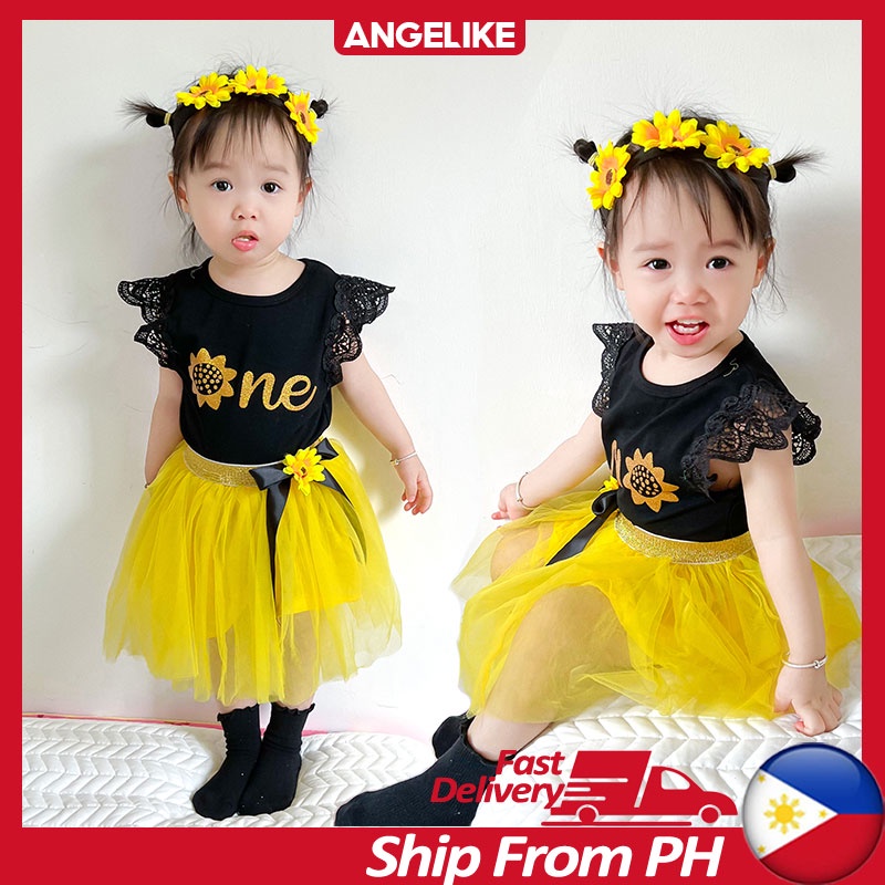 Hot sunflower outfits for year old Free Shipping Black Friday