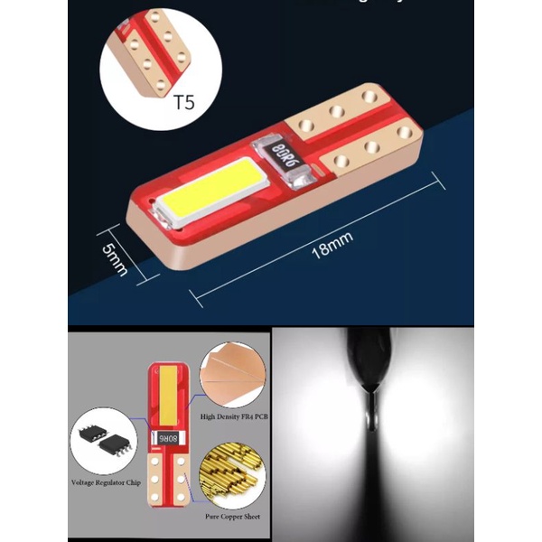 new t5 led lights for car motorcycle panel gauge speedometer a/c panel ...