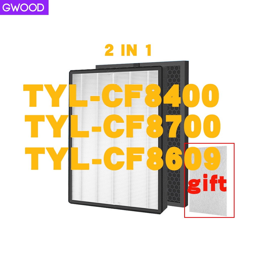 GWOOD 2in1 True HEPA Filter Replacement for Tylr air purifier TYL