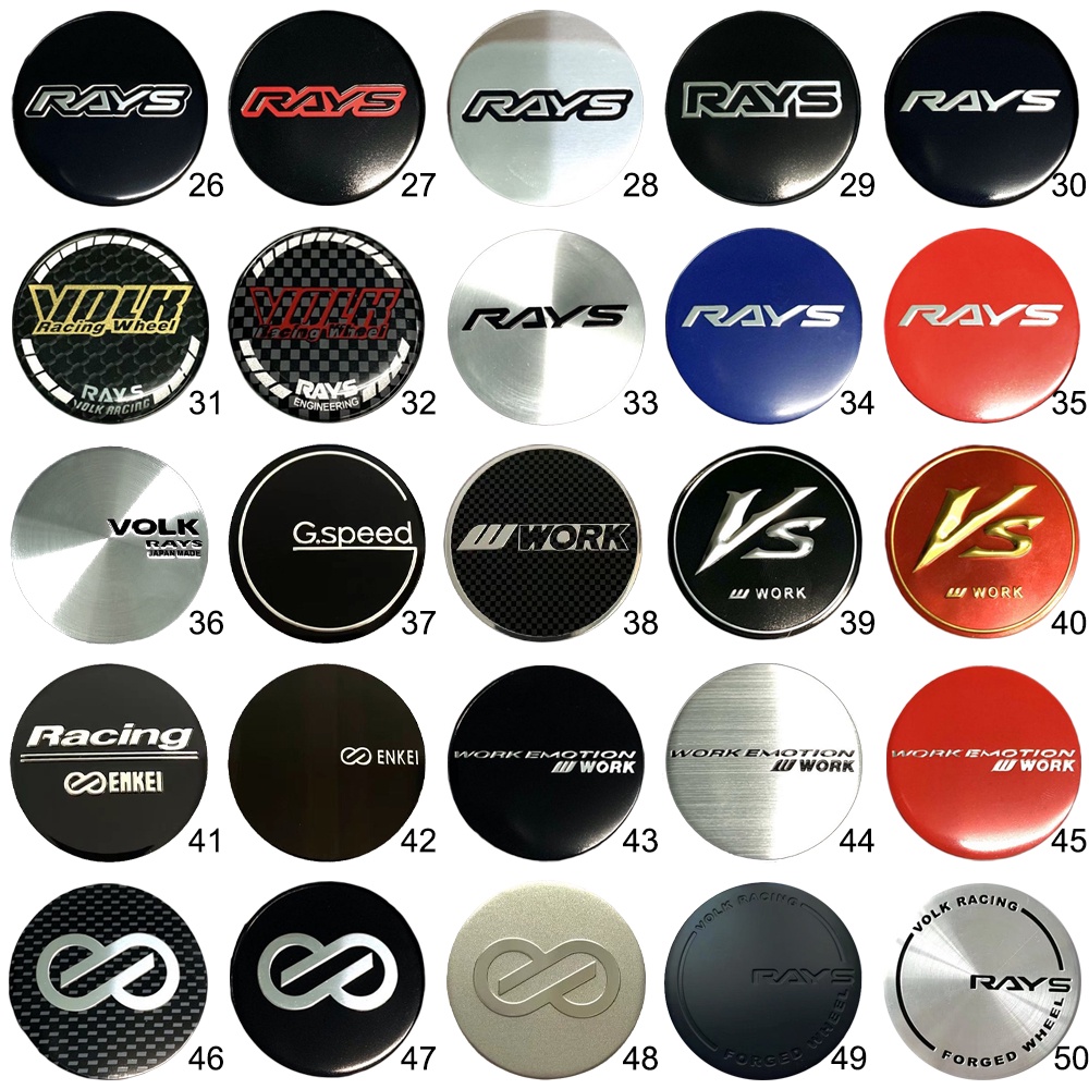 45MM vossen rays enkei work SSR CAR Wheel Center Cap Emblem Sticker