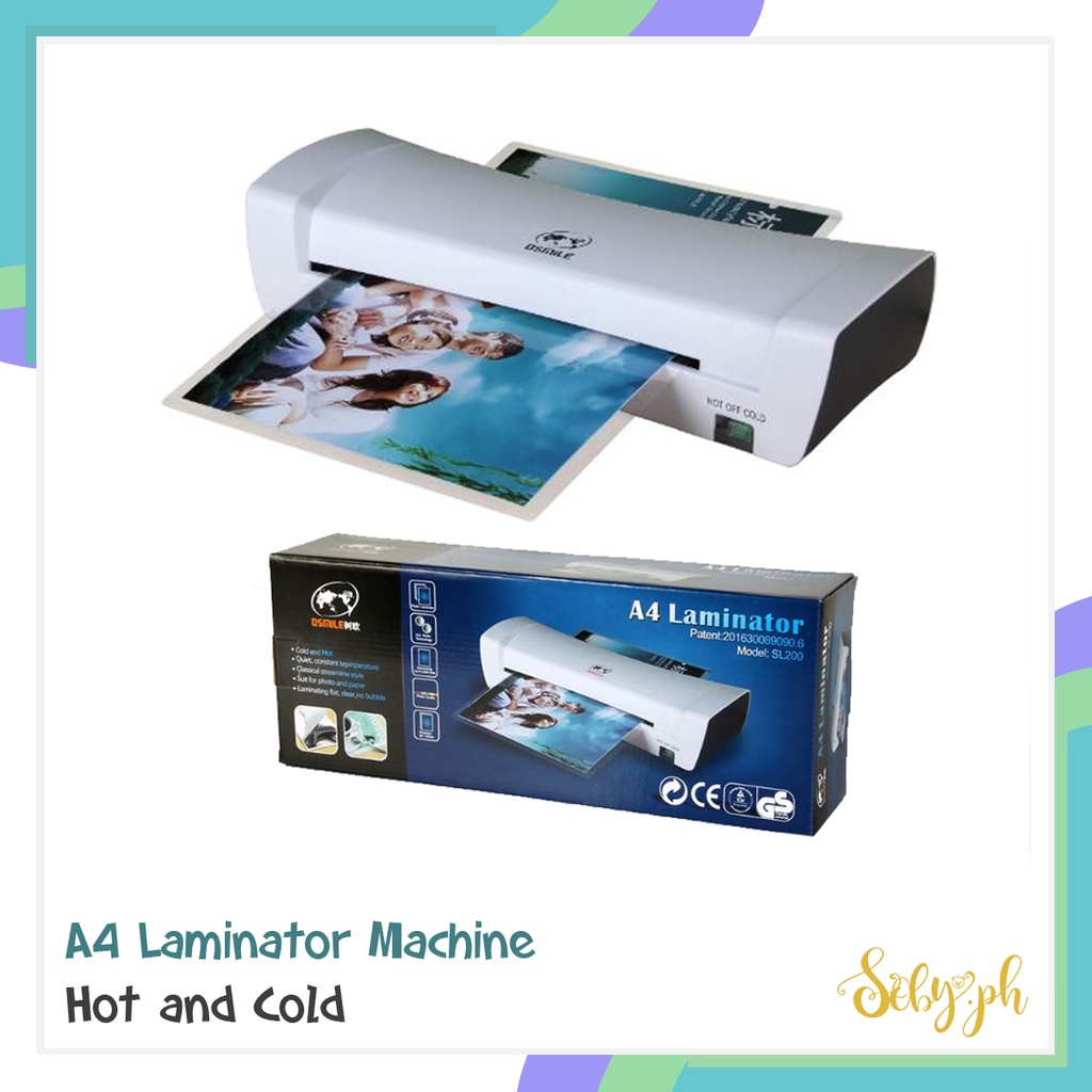 Soby Ph A4 Sl200 Laminator Machine Hot And Cold Laminating Two Roller