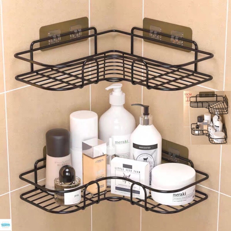 Bathroom shampoo rack Corner shelf Kitchen wall-mounted storage ...