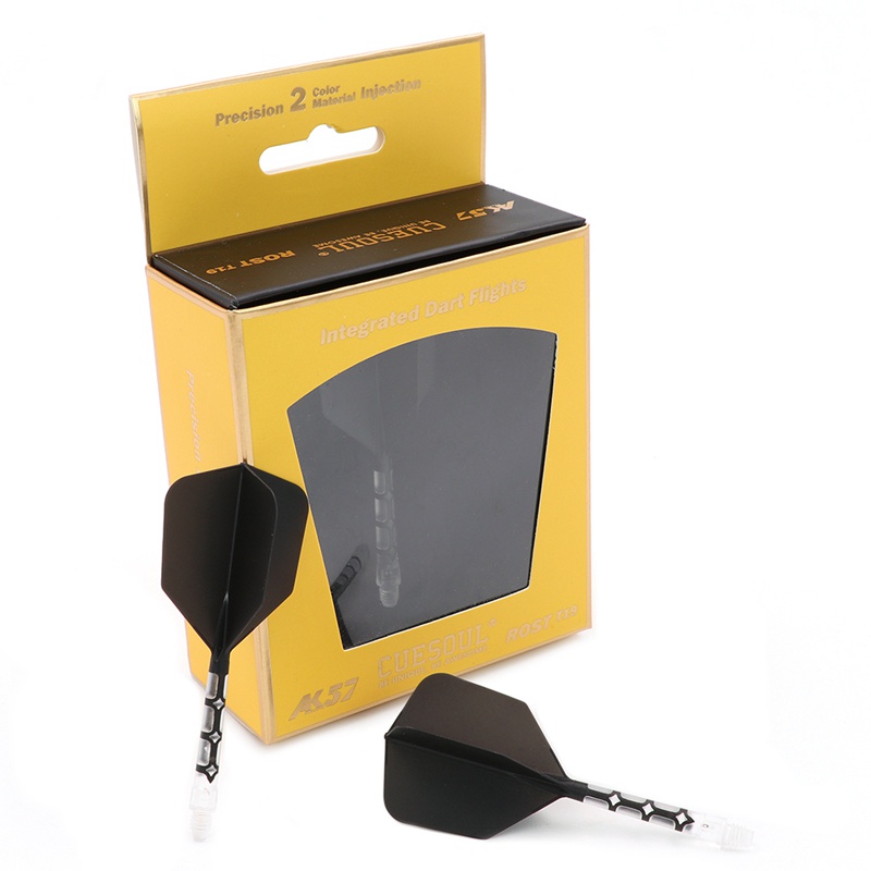Geïntegreerde Schacht Flight Set CUESOUL ROST T19 Dartshachten Met Flights – Geïntegreerde Set Van 3 | Grote Vleugelvorm, Verschillende Kleuren CUESOUL ROST T19 Geïntegreerde Dart Set