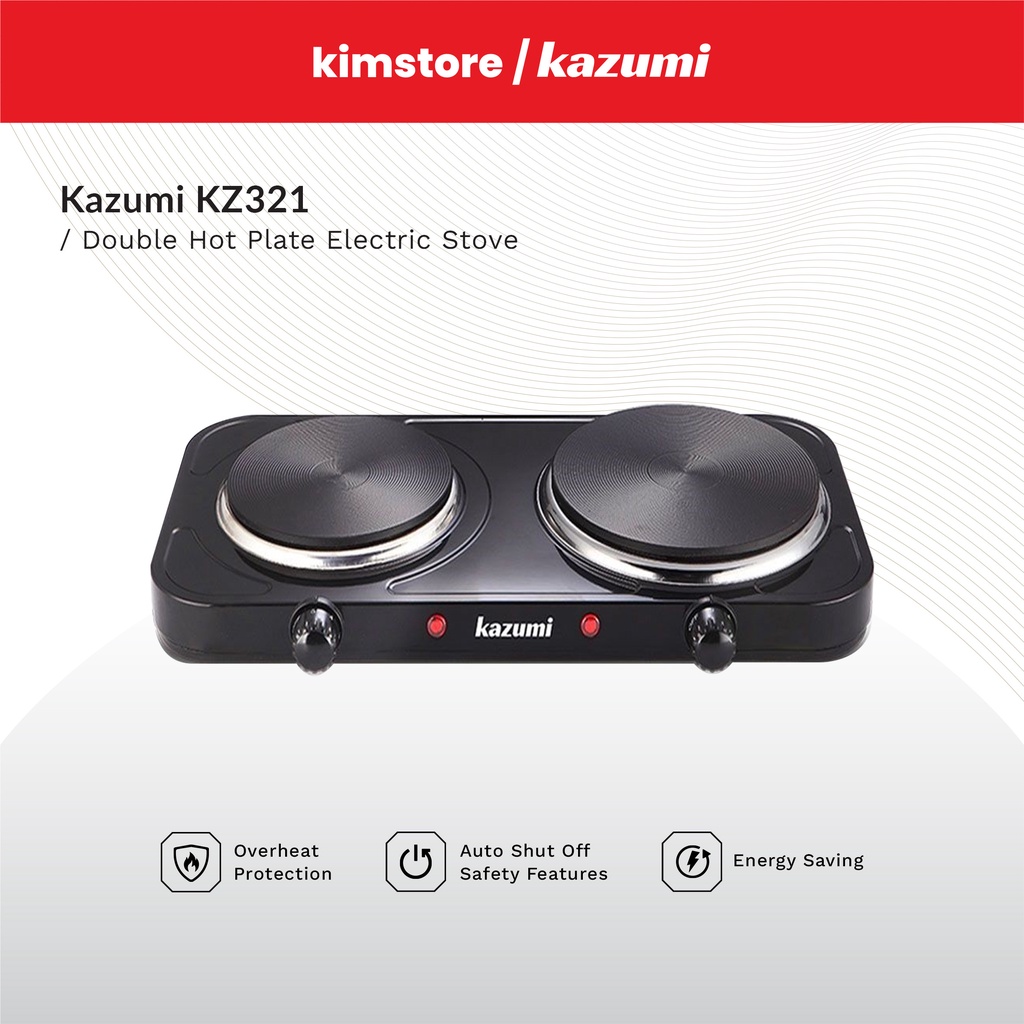 Kazumi Kz321 Double Hot Plate Electric Stove Shopee Philippines