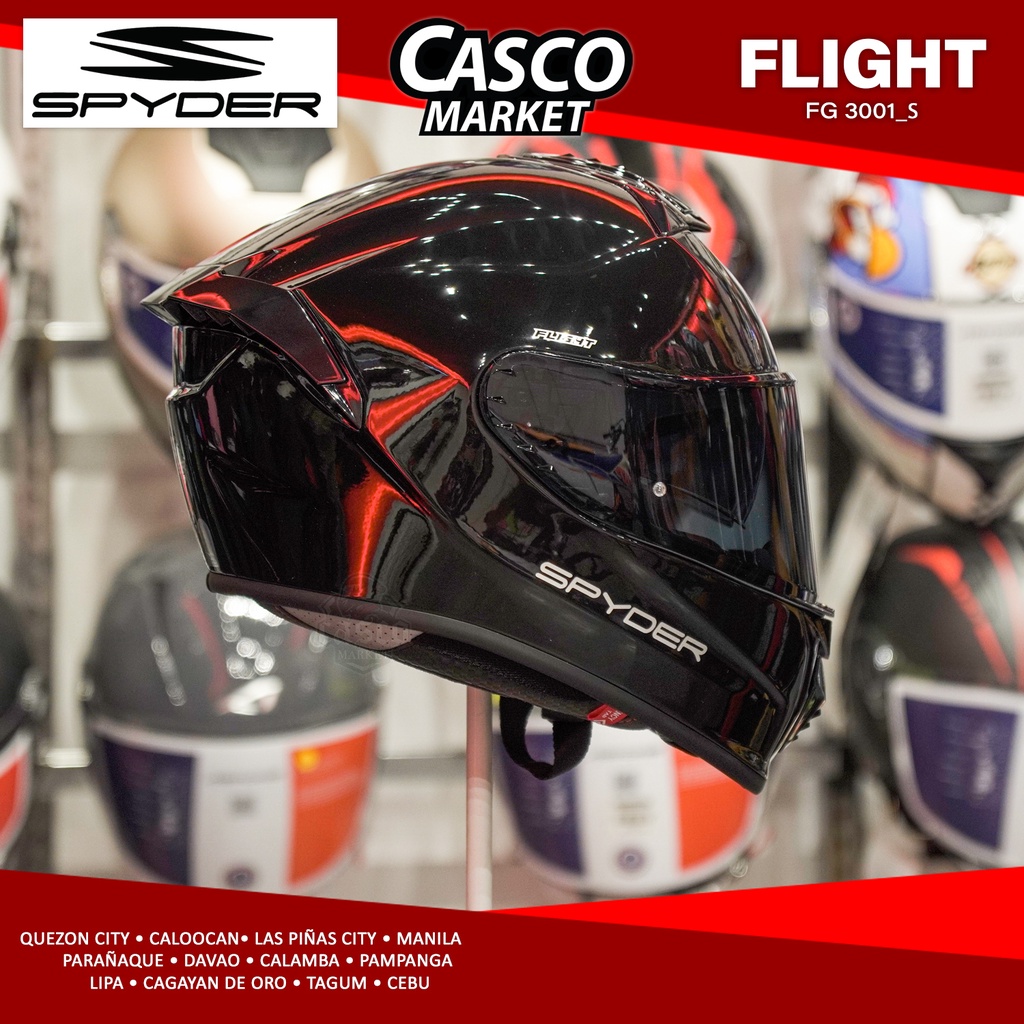 SPYDER FLIGHT FG PD (GLOSS) FULL FACE SINGLE VISOR MOTORCYCLE HELMET ...