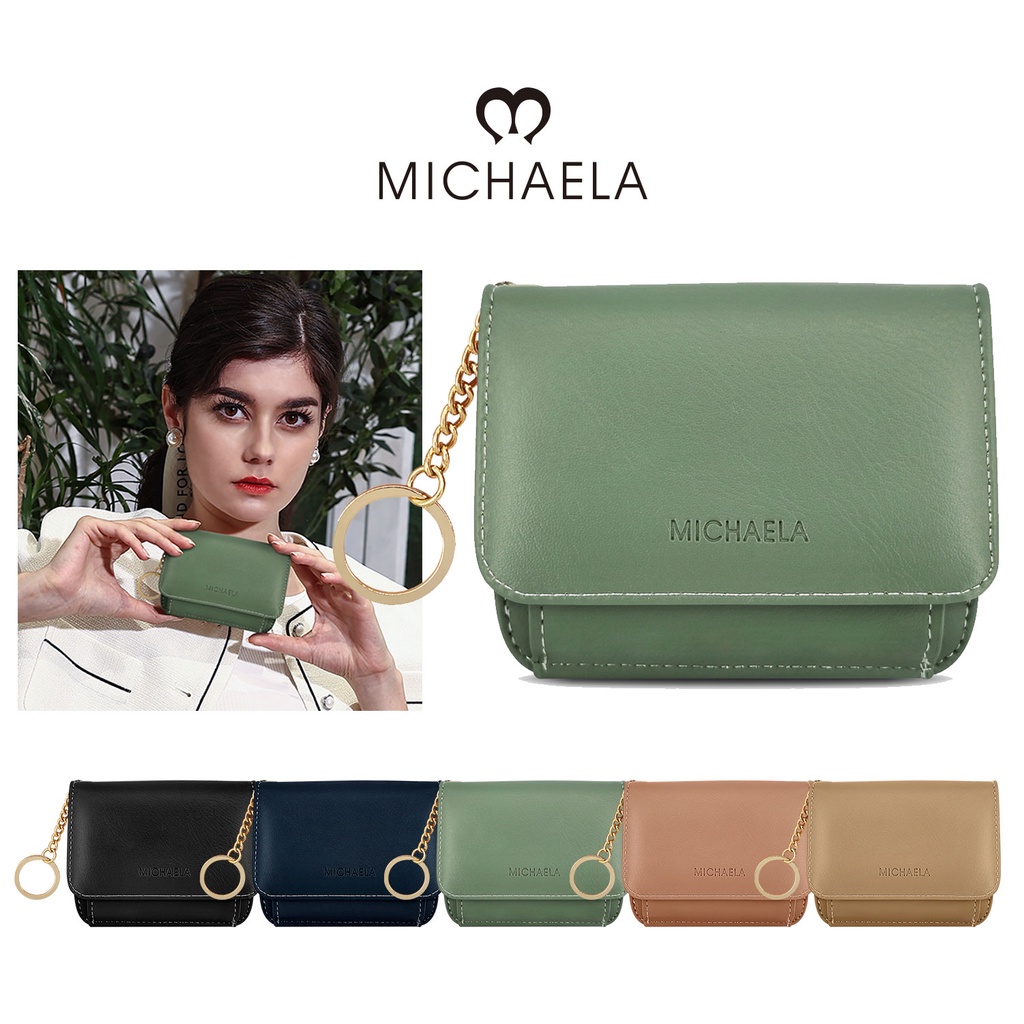 MICHAELA Spacious Fashion Card Wallet with Keychain Card Holders Coin