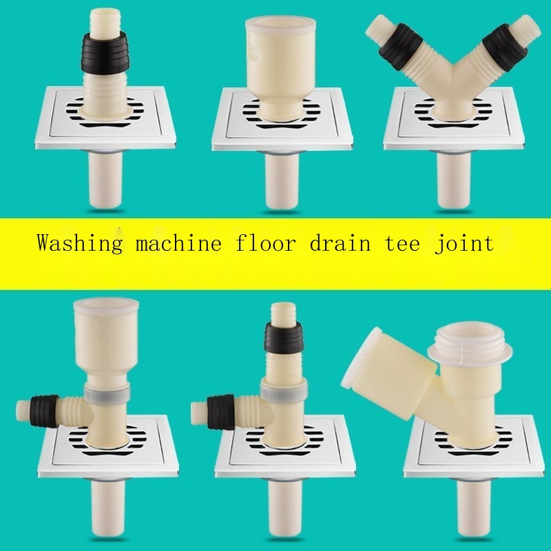 Washing machine drain pipe yshaped sewer divider floor drain threeway