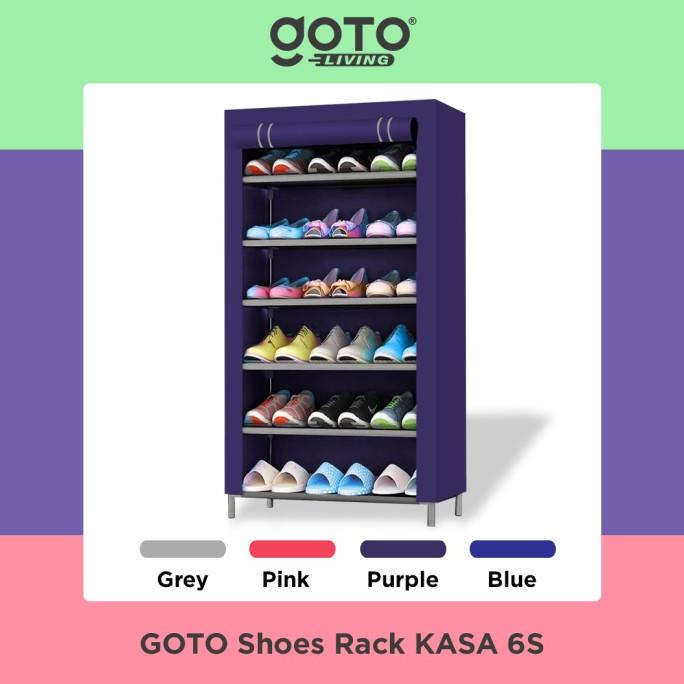 Portable Shoe Rack, 7-Tier, 6-Compartment Folding Shoe Rack | Shopee ...