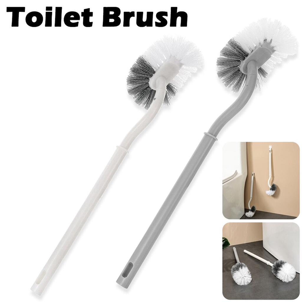 Toilet Brush LongHandled Soft Bristles Brush Quick Drying Bathroom