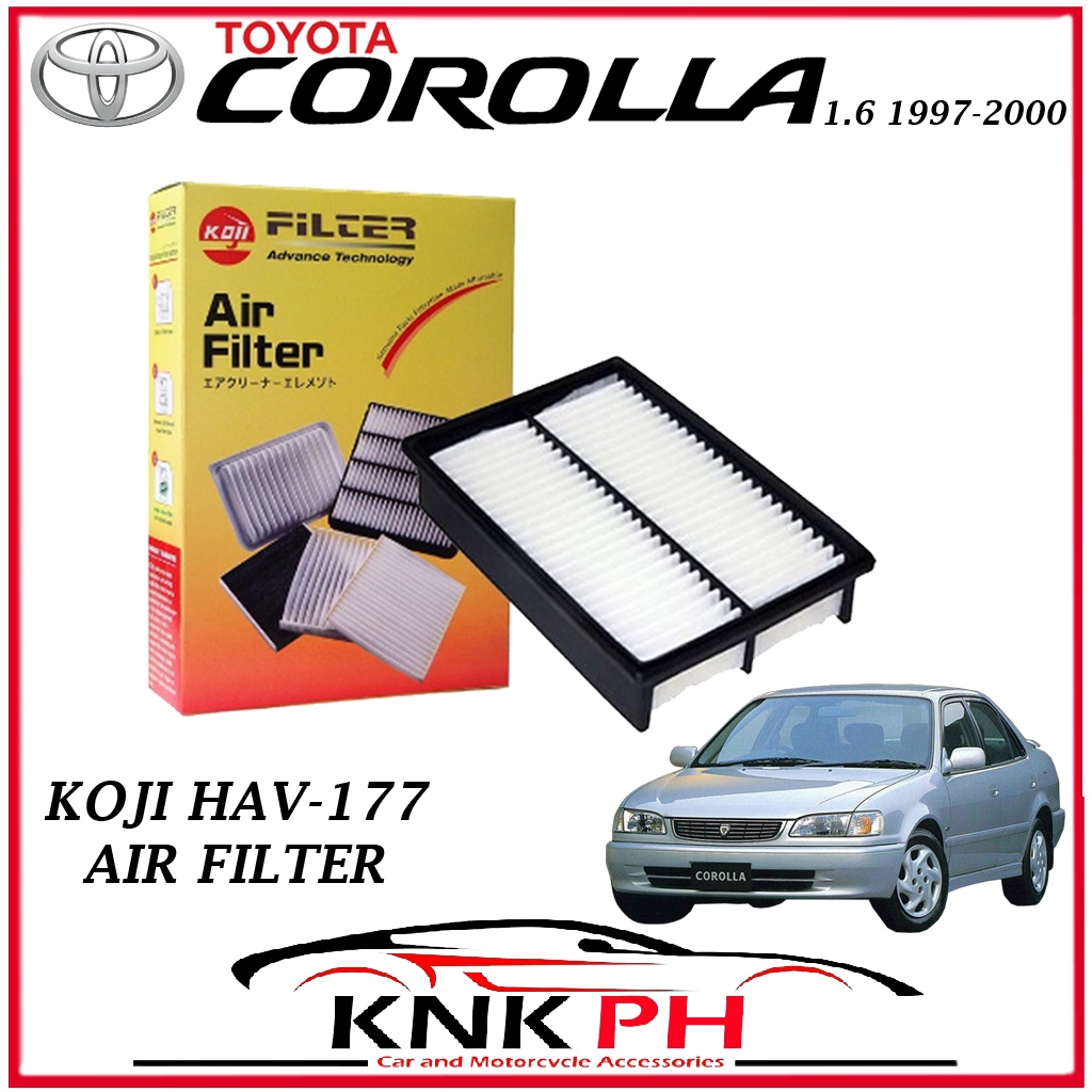Toyota Corolla 1.6 1997-2000 Air Filter Element (Air Cleaner) KOJI HAV ...