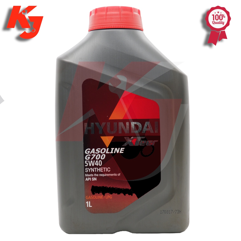 HYUNDAI XTEER ENGINE OIL GASOLINE/LPG G700 5W40 SYNTHETIC 1 LITER ...