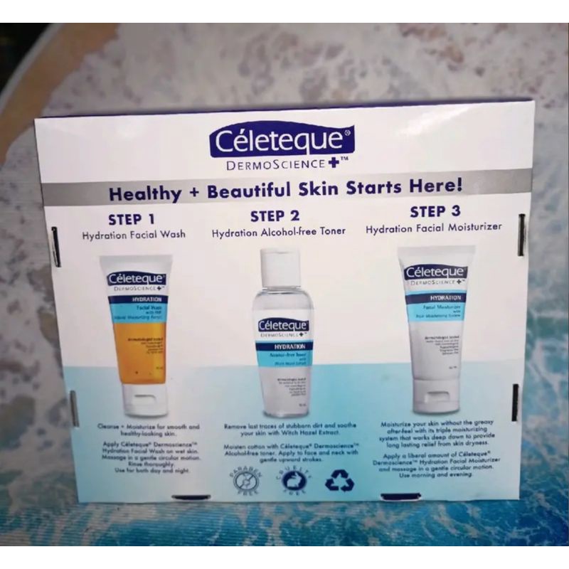Set Of 3 Celeteque DermoScience Hydration Set 3 step Skincare to
