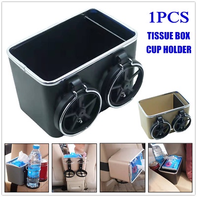 Car tissue box holder Car Armrest Storage Box Water Cup Holder Car Armrest  Storage Box Organizer