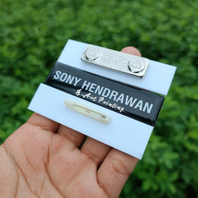 Name TAG Acrylic NAME TAG Nameplate Chest RESIN NAMETAG Pin And MAGNET ...