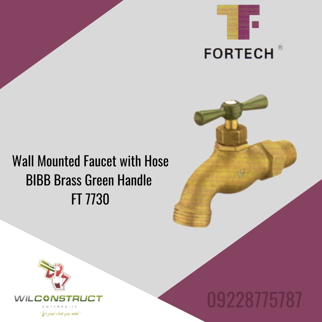 FORTECH Wall Mounted Faucet Green Handle FT7730 | Shopee Philippines
