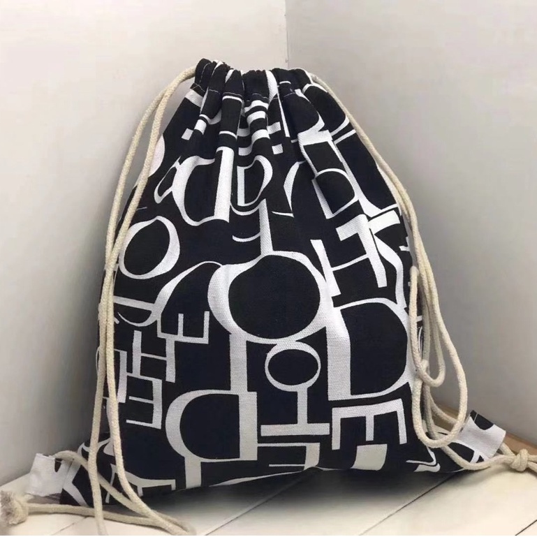 Canvas Drawstring Bag String Bag Fashion Design Back Pack Shopee Philippines